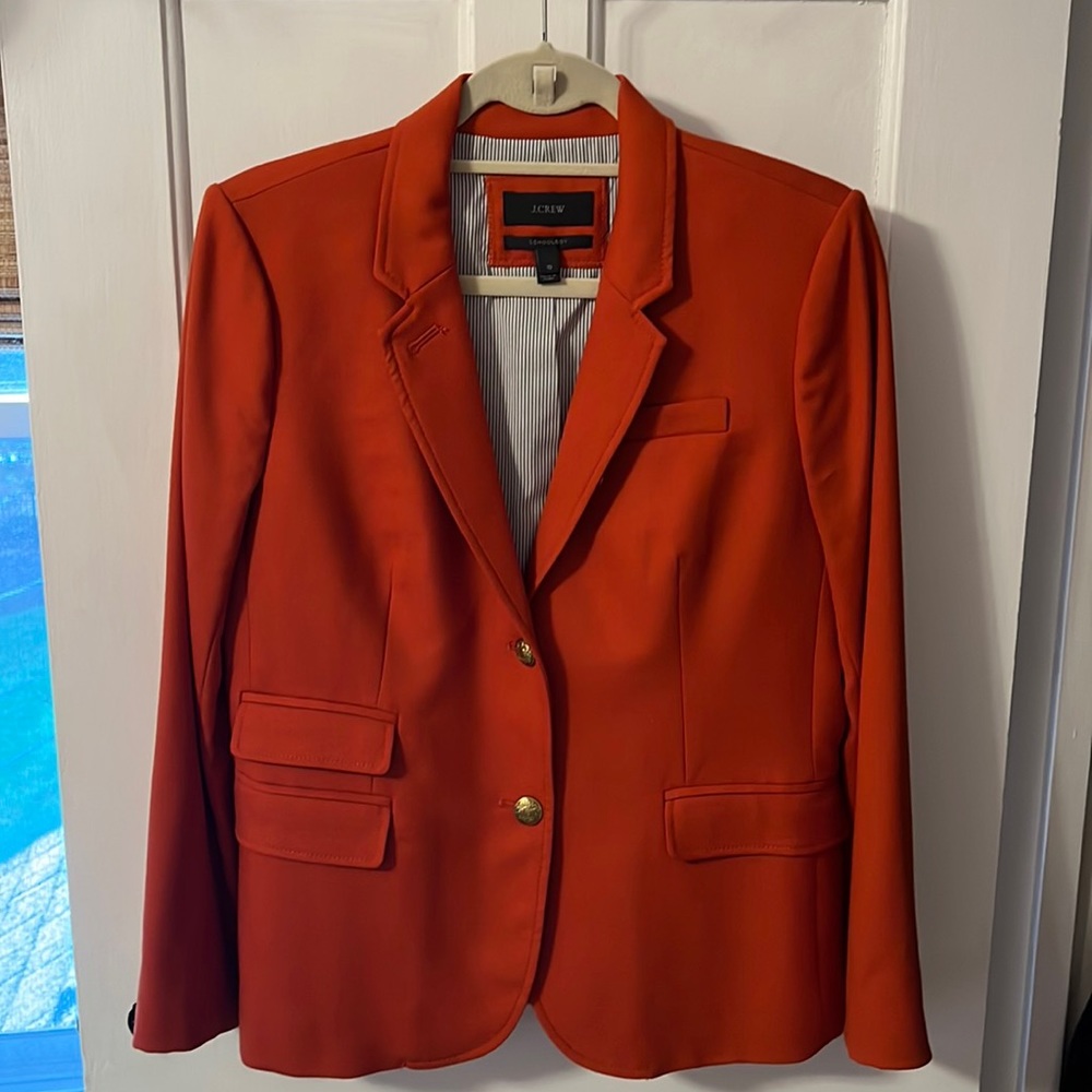 Orange J Crew School Boy Blazer | 10